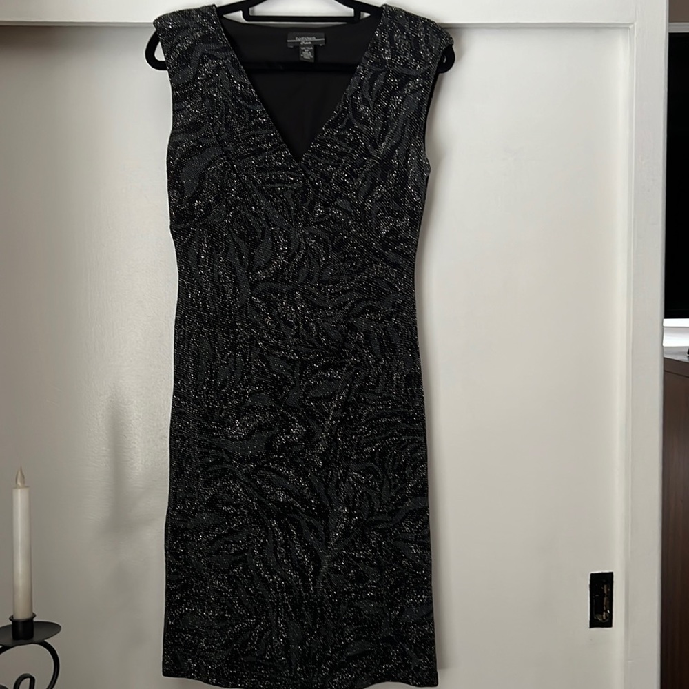 Black and gray formal glitter dress size 6p